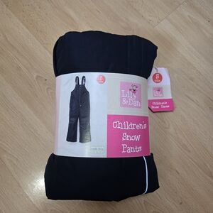 Lily & Dan Kids' Black Snow Overalls